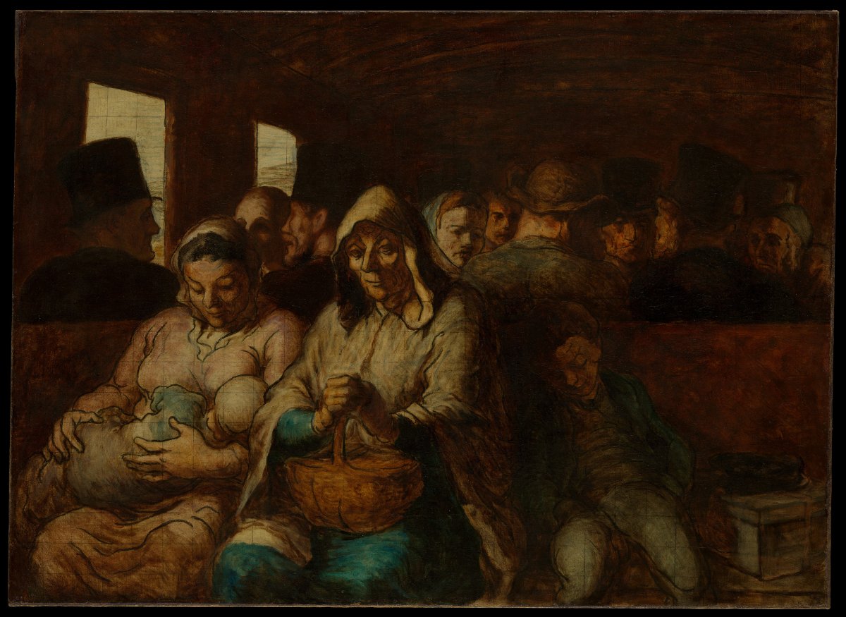 Honoré Daumier, The Third-Class Carriage, 1864